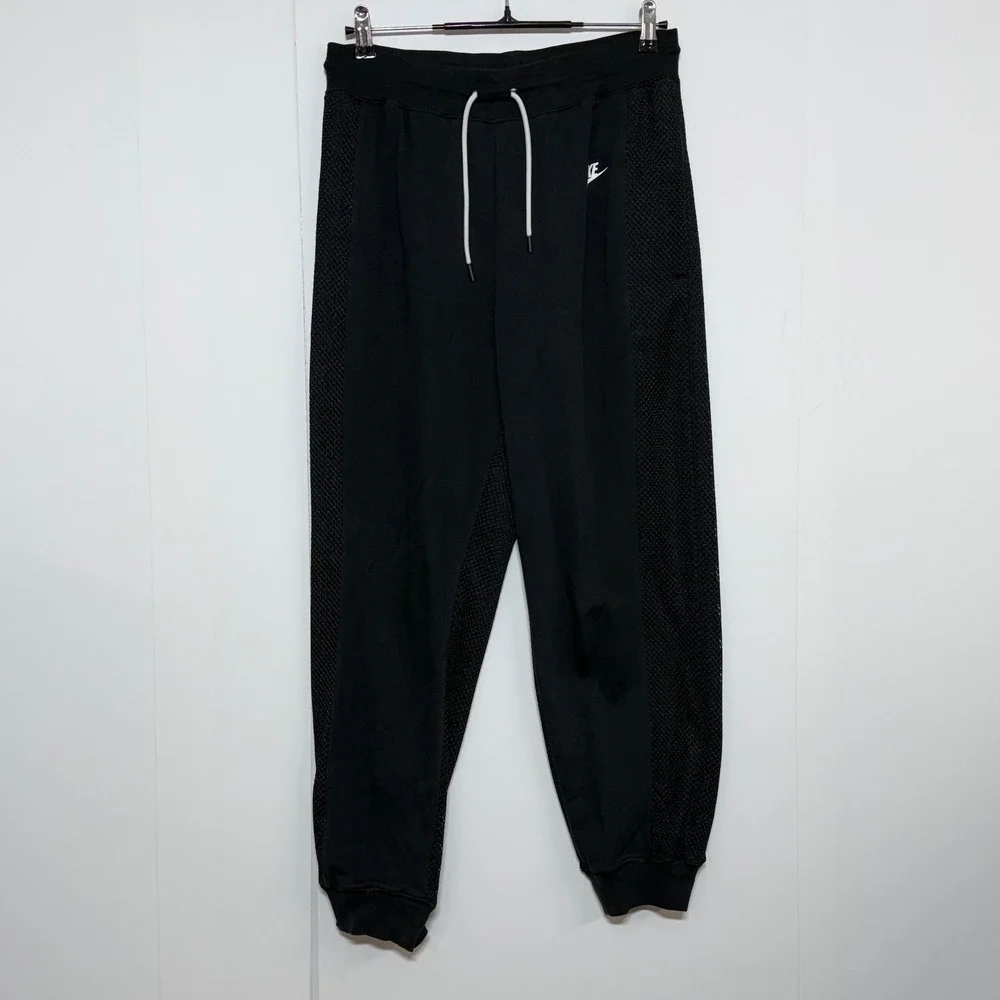Nike Joggers Womens Medium 30X28 Black Fleece Sportswear Icon Clash Mesh Pants